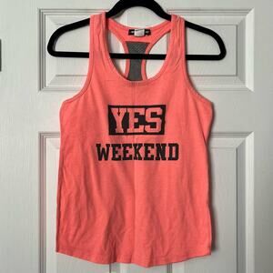 5 More Minutes "Yes Weekend" Racerback Tank - Size M